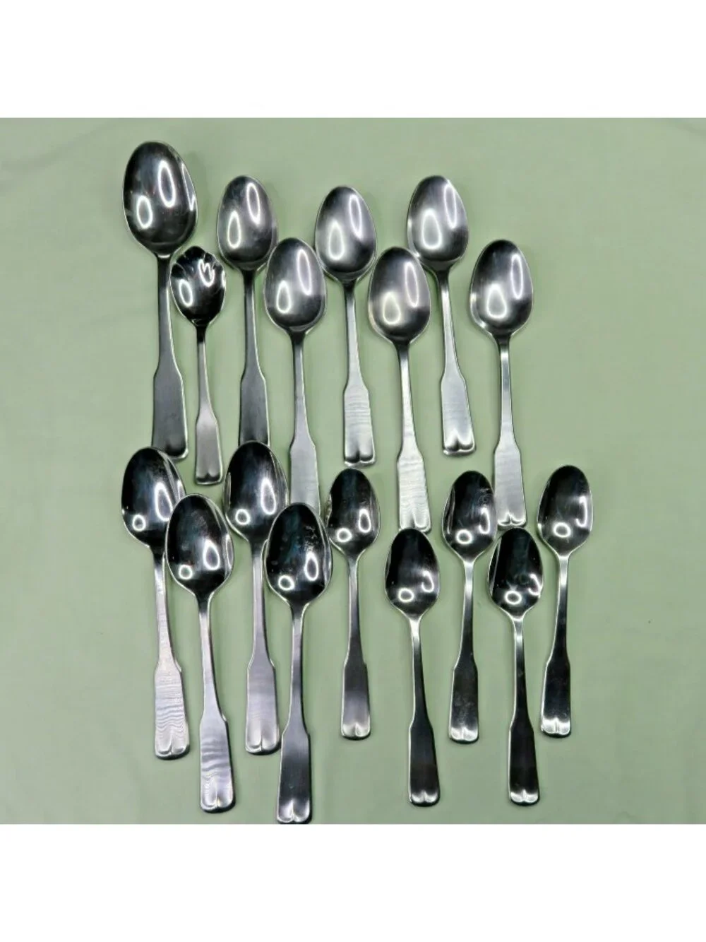 International Westminster Lot of 17 Spoons 5 Teaspoons 10 Soup 1 Sugar 1 Serving - Picture 1 of 8